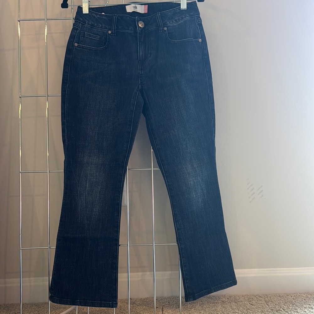 CAbi Kick Back Kick Flare Jean size 2.